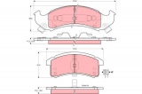 Sada brzdových destiček TRW GDB4054 - PONTIAC TRANS SPORT 93-97