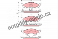 Sada brzdových destiček TRW GDB4055 - MERCURY Villager 93-