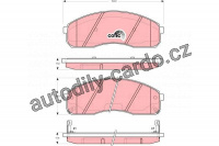 Sada brzdových destiček TRW GDB3301 - KIA CARNIVAL