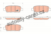 Sada brzdových destiček TRW GDB3294 - NISSAN X-TRAIL