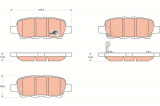 Sada brzdových destiček TRW GDB3294 - NISSAN X-TRAIL