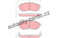 Sada brzdových destiček TRW GDB3283 - KIA MAGENTIS