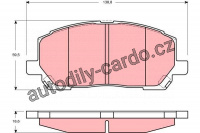 Sada brzdových destiček TRW GDB3286 - LEXUS RX