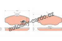 Sada brzdových destiček TRW GDB1156 - LANDROVER DISCOVERY, RANGE ROVER II