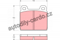 Sada brzdových destiček TRW GDB407 - VW T3 -85