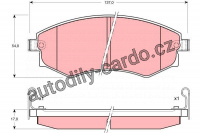 Sada brzdových destiček TRW GDB895 - HYUNDAI LANTRA