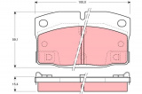 Sada brzdových destiček TRW GDB4082 - PONTIAC FIERO 88-