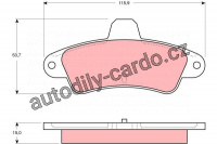 Sada brzdových destiček TRW GDB4084 - FORD MONDEO 93-