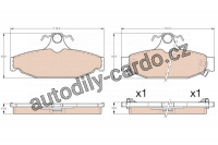 Sada brzdových destiček TRW GDB4089 - CHEVROLET CAMARO -97