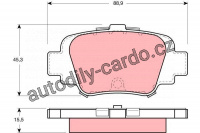 Sada brzdových destiček TRW GDB1060 - NISSAN MICRA