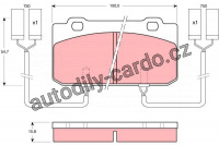 Sada brzdových destiček TRW GDB902 - ALFA ROMEO 33