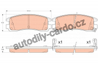 Sada brzdových destiček TRW GDB4098 - PONTIAC