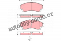 Sada brzdových destiček TRW GDB3321 - MAZDA  B