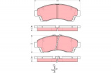 Sada brzdových destiček TRW GDB3321 - MAZDA  B