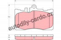 Sada brzdových destiček TRW GDB3322 - LEXUS LS 00-
