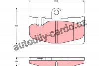Sada brzdových destiček TRW GDB3323 - LEXUS LS 00-