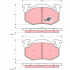 Sada brzdových destiček TRW GDB905 - RENAULT 19, CLIO