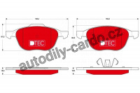 Sada brzdových destiček TRW GDB1583DTE - FORD FOCUS II