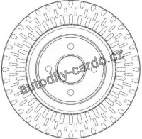Brzdový kotouč TRW DF4297 - FORD FOCUS RS