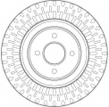 Brzdový kotouč TRW DF4297 - FORD FOCUS RS