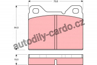 Sada brzdových destiček TRW GDB1065 - VOLVO