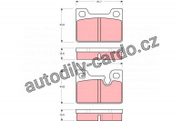 Sada brzdových destiček TRW GDB247 - BMW 3