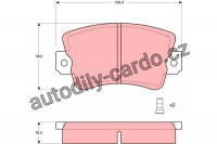 Sada brzdových destiček TRW GDB243 - RENAULT TRAFIC