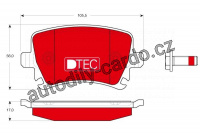 Sada brzdových destiček TRW GDB1622DTE - VW PASSAT, AUDI A3