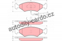 Sada brzdových destiček TRW GDB238 - FORD SIERRA, ESCORT