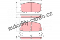 Sada brzdových destiček TRW GDB211 - SUBARU LEONE