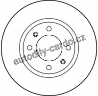 Brzdový kotouč TRW DF1216 - CITROEN BX, PEUGEOT 405 II