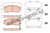 Sada brzdových destiček TRW GDB3581 - HONDA