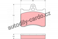 Sada brzdových destiček TRW GDB262 - CITROEN XM