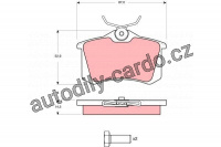 Sada brzdových destiček TRW GDB1073 - LANCIA DELTA