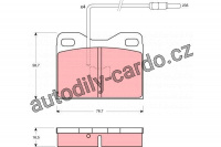 Sada brzdových destiček TRW GDB1075 - CITROEN VISA