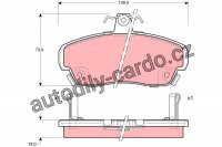 Sada brzdových destiček TRW GDB1083 - ROVER ROVER