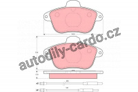Sada brzdových destiček TRW GDB1085 - CITROEN XM