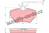 Sada brzdových destiček TRW GDB1087 - RENAULT LAGUNA