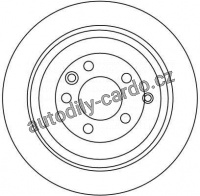 Brzdový kotouč TRW DF4342S - LANDROVER DISCOVERY, ROVER SPORT