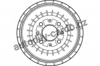 Brzdový buben TRW DB4171 - LADA SAMARA