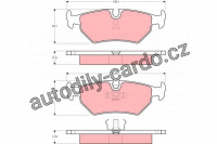 Sada brzdových destiček TRW GDB1109 - JAGUAR XJ6