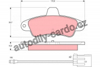 Sada brzdových destiček TRW GDB1112 - FORD MONDEO