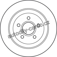Brzdový kotouč TRW DF4875 - CHRYSLER PT CRUISER 00-