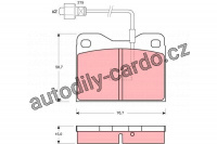 Sada brzdových destiček TRW GDB269 - TALBOT