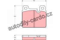 Sada brzdových destiček TRW GDB918 - PORSCHE