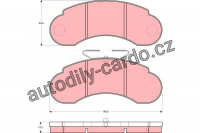 Sada brzdových destiček TRW GDB1114 - MERCEDES MB100