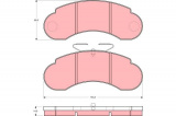 Sada brzdových destiček TRW GDB1114 - MERCEDES MB100