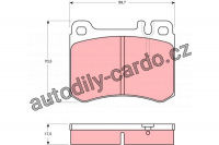 Sada brzdových destiček TRW GDB929 - MERCEDES R107