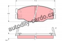 Sada brzdových destiček TRW GDB935 - ISUZU GEMINI