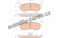 Sada brzdových destiček TRW GDB4132 - FORD EXPLORER -02